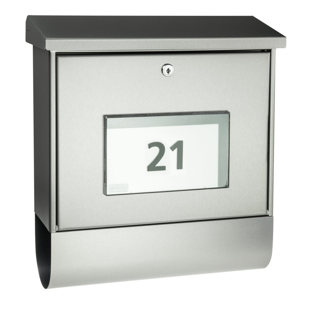 Image of  Einwurf HxB: 31 x 332 mmBURG-WÄCHTER Solar-Briefkasten-Set Malaga 4400 Si BURG-WÄCHTER Solar-Briefkasten-Set Malaga 4400 Si