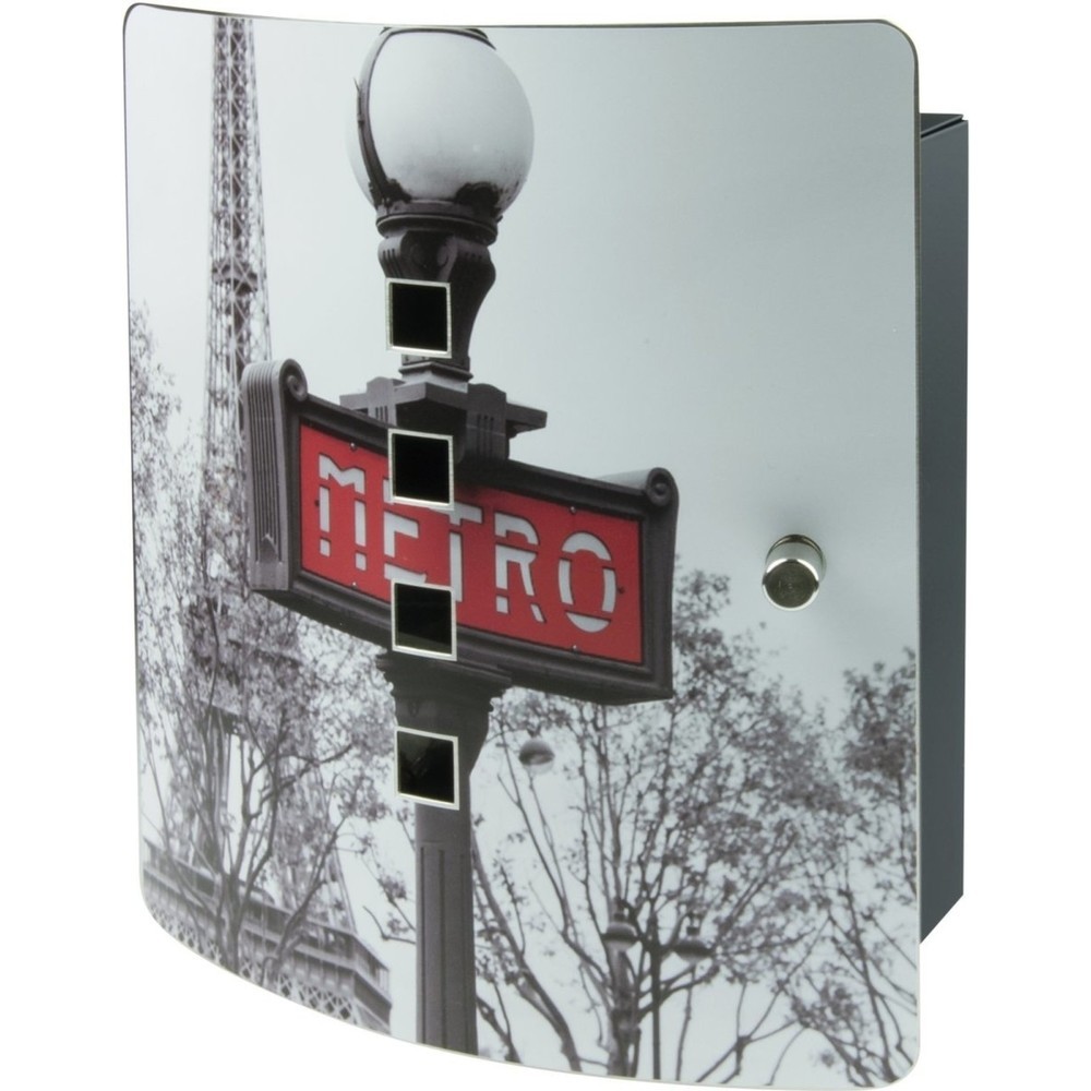 Image of  Hakenabstand: 33 mmBURG-WÄCHTER Motiv Schlüsselbox 6204/10 Ni Paris Metro BURG-WÄCHTER Motiv Schlüsselbox 6204/10 Ni Paris Metro