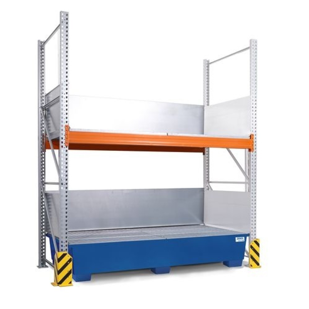 Image of Verzinktes Combi-Regal 3 K4-I Anbaufeld für sichere IBC-Lagerung – mit vielen Erweiterungsmöglichkeiten Robust, sicher, gesetzeskonform und variabel anpassbar: Das Anbaufeld des Combi-Regals 3 K4-I bietet Ihnen eine stabile und korrosionsfeste Lagermöglic