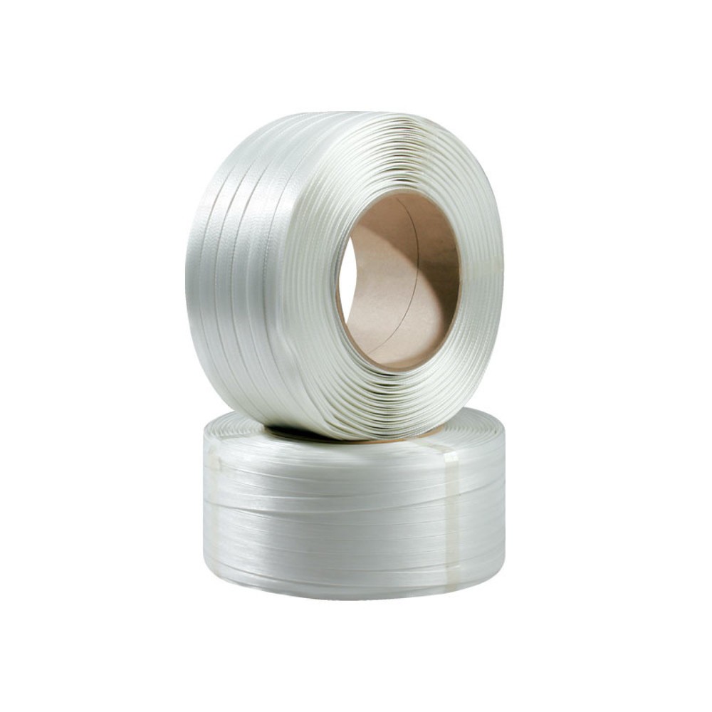 Image of  Gewicht: 8,5 kg/RolleComposite Textilband, 19mm breit x 600lfm., weiss, Reissfestigkeit 500kp Composite Textilband, 19mm breit x 600lfm., weiss, Reissfestigkeit 500kp