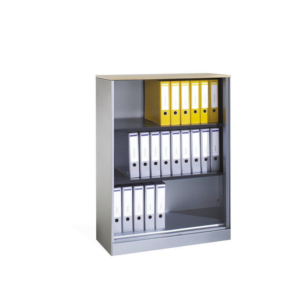 Image of Büro-Aktenregal mit hoher Standsicherheit und robustem Korpus Nutzen Sie das solide Aktenregal Asisto der Serie 3000, um Ordner und andere betriebliche Unterlagen ordentlich und geschützt zu verwahren. Dank einer Tiefe von 43,5 cm lagern Sie Ihre Arbeitsm