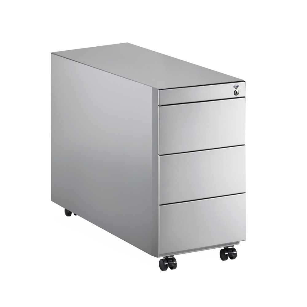 Image of Stauraum mit System – mit dem Rollcontainer Asisto Mit diesem Büro-Rollcontainer schaffen Sie zusätzlichen Stauraum und Ablagefläche. Die durchgehende Griffleiste ermöglicht Ihnen ein schnelles und bequemes Öffnen der Schubladen. Korpus und Schubladen des