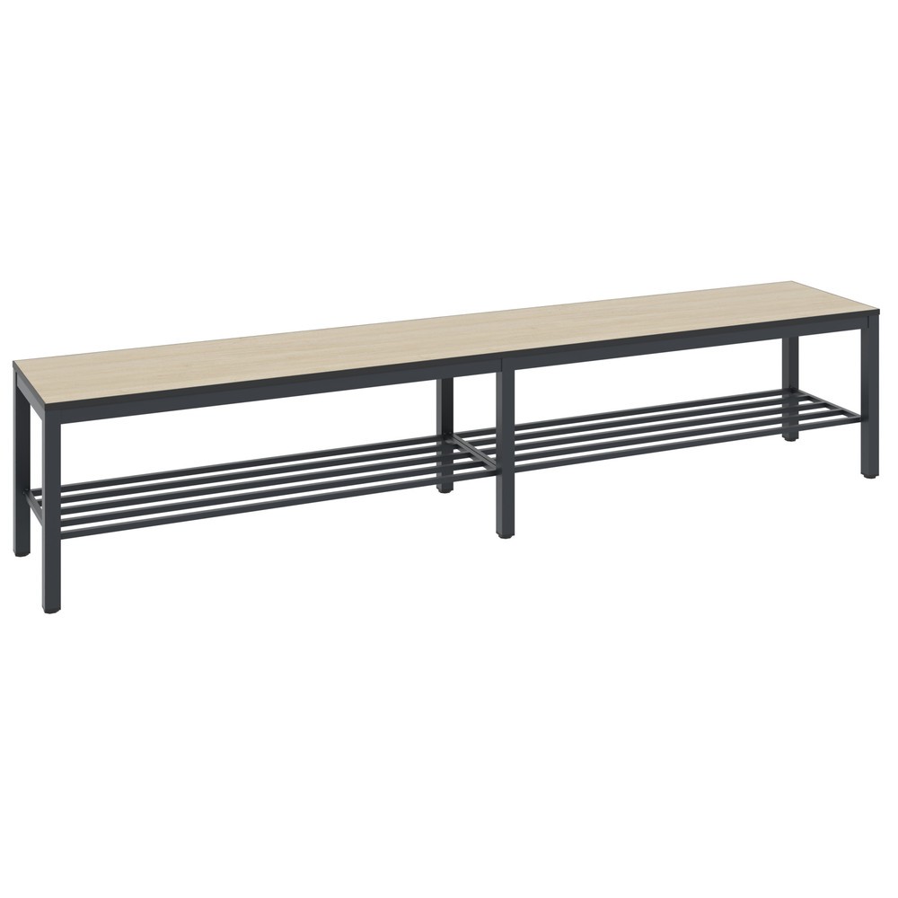 Image of Die C+P Umkleidesitzbank Basic Plus mit einer Länge von 1.960 mm: perfekt geeignet für alle Innenräume mit hoher Luftfeuchtigkeit Umkleidebänke von C+P sind komfortable Sitzgelegenheiten, die den Kleidungswechsel besonders angenehm gestalten: Vor allem de