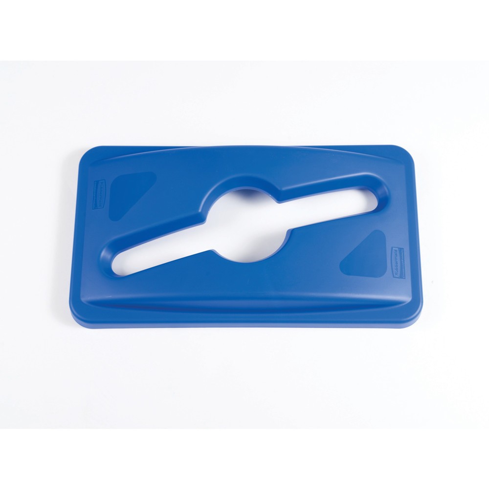 Image of  Aus pflegeleichtem Polypropylen (PP)Deckel für Abfallbehälter Rubbermaid Slim Jim®, für gemischte Recyclingabfälle, blau Deckel für Abfallbehälter Rubbermaid Slim Jim®, für gemischte Recyclingabfälle, blau