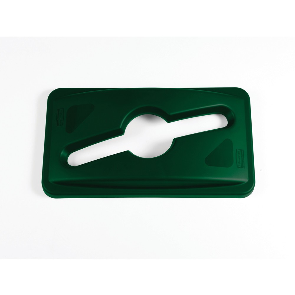 Image of  Aus pflegeleichtem Polypropylen (PP)Deckel für Abfallbehälter Rubbermaid Slim Jim®, für gemischte Recyclingabfälle, grün Deckel für Abfallbehälter Rubbermaid Slim Jim®, für gemischte Recyclingabfälle, grün