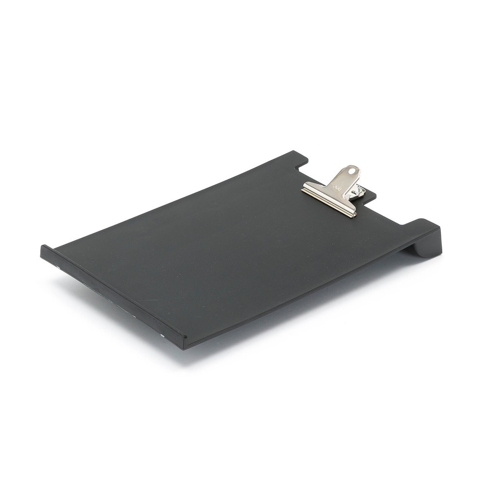 Image of  Einfache Montage direkt am LenkerDokumentenhalter A4 mit einstellbarem Halter, Papierhalteklammer u. integrierter Stiftablage für Betriebsroller Art. 133019 & 133020 Dokumentenhalter A4 mit einstellbarem Halter, Papierhalteklammer u. integrierter Stiftab