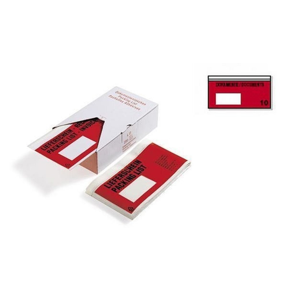 Image of  1 VE = 1000 StkDokumententaschen, 240 x 110 mm, DIN-lang, mit Druck "Dokumente", 1 VE = 1000 Stk Dokumententaschen, 240 x 110 mm, DIN-lang, mit Druck "Dokumente", 1 VE = 1000 Stk