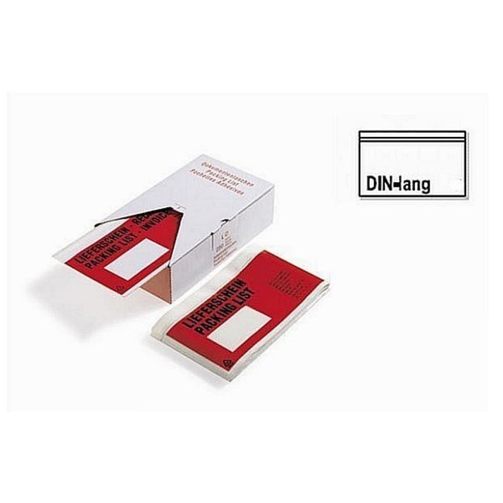 Image of Schutzumschlag für Begleitpapiere: die Dokumententasche ohne Aufdruck Das Mitsenden von Lieferschein, Rechnung oder anderen Papieren gelingt mit den Dokumententaschen ohne Aufdruck zuverlässig und sicher. Legen Sie die Lieferdokumente einfach von hinten i