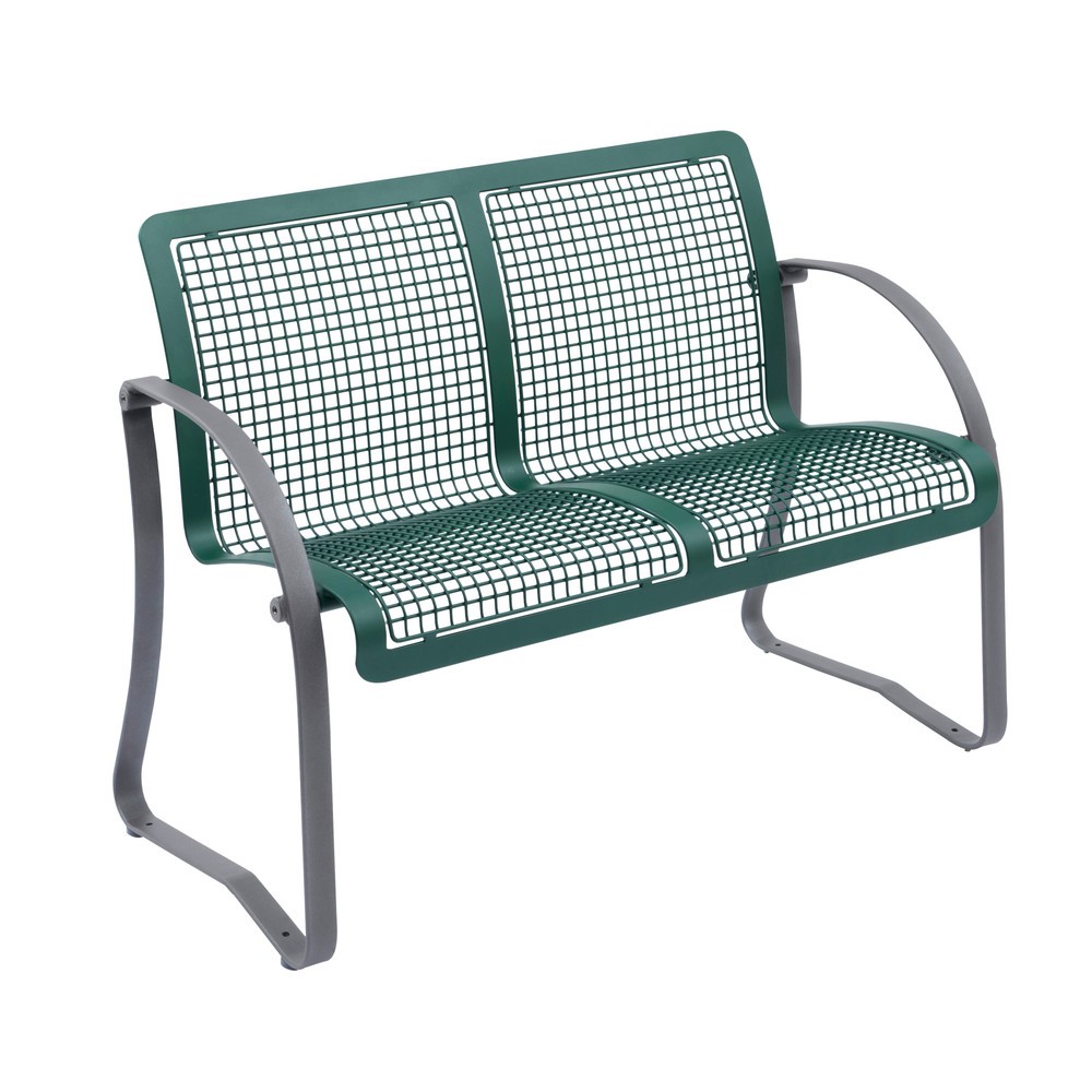 Image of Variabel einsetzbares Sitzmöbel für den Aussenbereich Bei der Gestaltung Ihres Aussenbereichs bietet Ihnen die Drahtgitter-Sitzbank Alfo eine Reihe von Variationsmöglichkeiten. Als Teil eines Baukastensystems lässt sie sich mit Tischen und anderen Sitzmöb