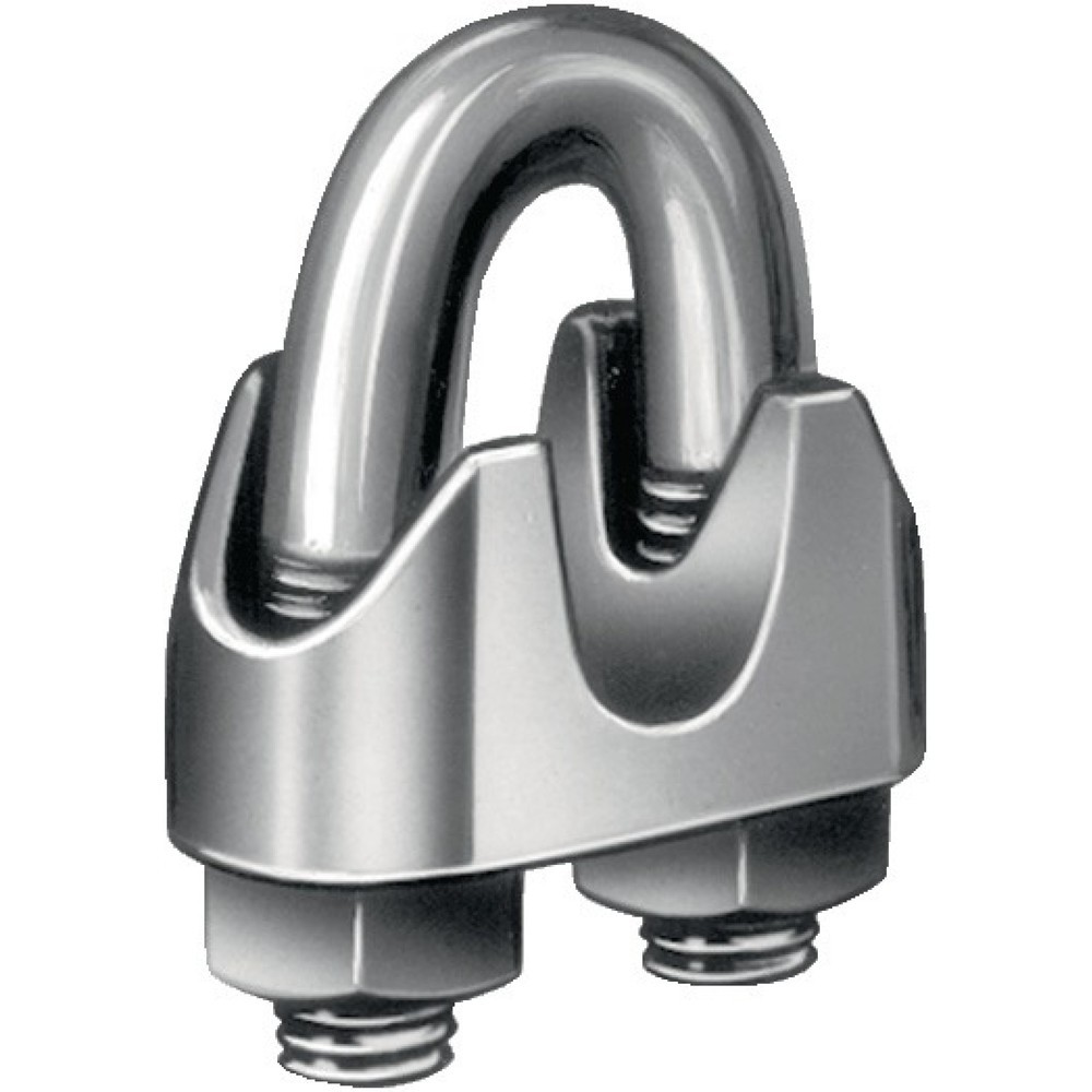 Image of  Hinweis: Die angegebene Nenngrösse bezieht sich auf das SeilDrahtseilklemme ähnl.DIN 741 Gew.M6 Nenn-Gr.8,0mm verz. Drahtseilklemme ähnl.DIN 741 Gew.M6 Nenn-Gr.8,0mm verz.