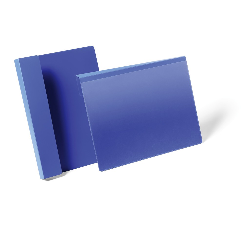 Image of  als Download-Vorlage erhältlich.DURABLE Kennzeichnungstasche mit Falz A4 quer, blau DURABLE Kennzeichnungstasche mit Falz A4 quer, blau