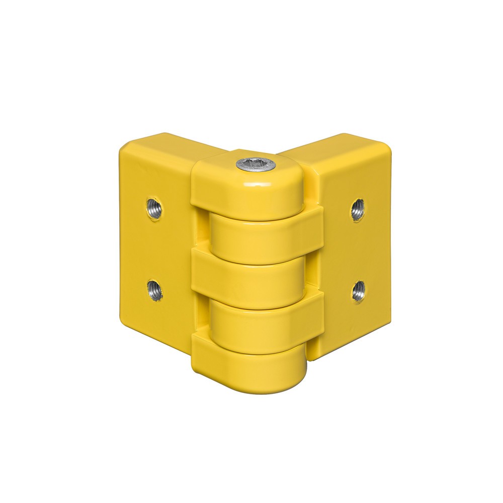 Image of  Gewicht kg: 2Eckplanken-Gelenk für Schutzplanke C-Profil, kunststoffbeschichtet, gelb Eckplanken-Gelenk für Schutzplanke C-Profil, kunststoffbeschichtet, gelb
