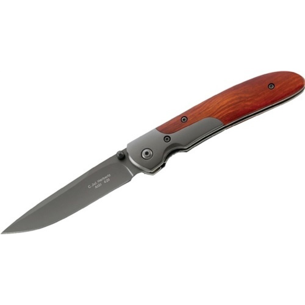 Image of  titanbeschichteter Gürtelclip Hinweis: Der Artikel unterliegt §42a WaffG. Er darf nur für den beruflichen Zweck eingesetzt und in einem verschlossenen Behältnis transportiert werden.Einhandmesser Klingen-L.92mm Heft-L.113mm L.geöffnet 205mm Gürtelclip Ho