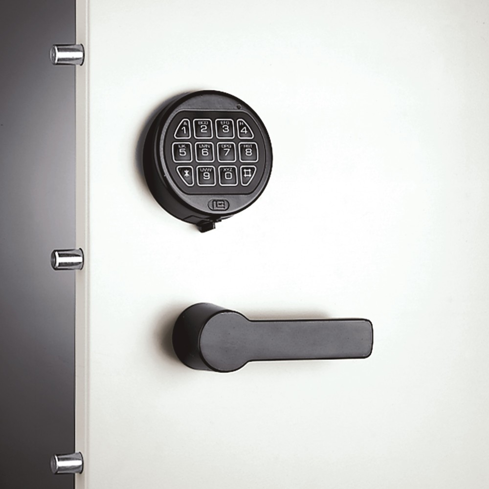 Image of  Ersetzt ein DoppelbartschlossElektronikschloss für C+P Sicherheitsschrank, mit Tastenfeld, schwarz Elektronikschloss für C+P Sicherheitsschrank, mit Tastenfeld, schwarz