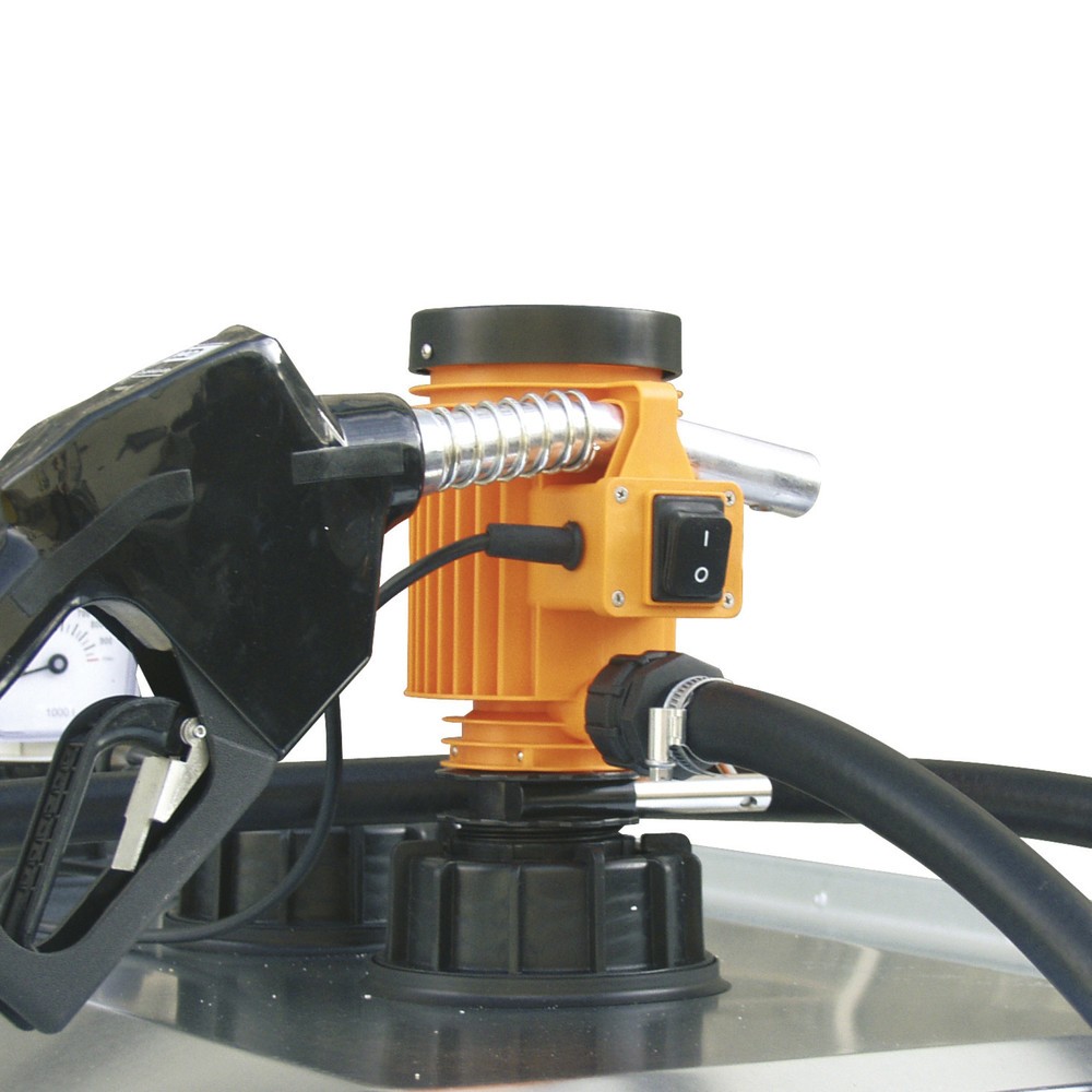 Image of Elektrische Pumpen für höchste Sicherheit beim Arbeiten mit Ölen Die Elektropumpe von CEMO ermöglicht Ihnen das professionelle Ab- und Umfüllen sowie eine Entnahme und Dosierung von Ölen. Über einen 6 m langen Mineralölschlauch wird die Flüssigkeit sicher