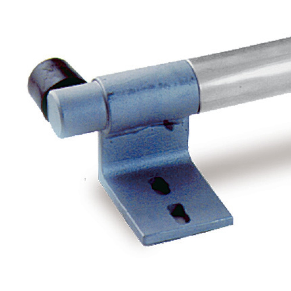 Image of  Anbringung der Schienenanlage am Regal auf eigene GefahrEndanschlag für Leichtmetallrohr KRAUSE®, links Endanschlag für Leichtmetallrohr KRAUSE®, links