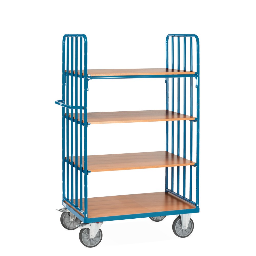 Image of Professioneller Gütertransport mit dem Etagenwagen fetra® Diese besonders stabile Transporthilfe aus geschweisstem Stahlrohr und Profilstahl entspricht höchster Industrie-Qualität. Mit den grosszügigen Ladeflächen eignet sie sich hervorragend für Transpor