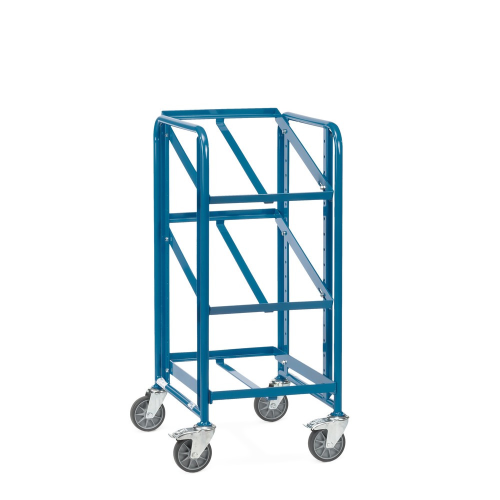 Image of Eurokasten-Etagenwagen fetra®, Tragkraft bis zu 300 kg, offener Rahmen Wählen Sie zwischen Ausführungen mit verschiedenen Abmessungen und unterschiedlicher Anzahl an Etagen. Für den optimalen Überblick und den schnellen Zugriff auf den Inhalt der Eurokäst