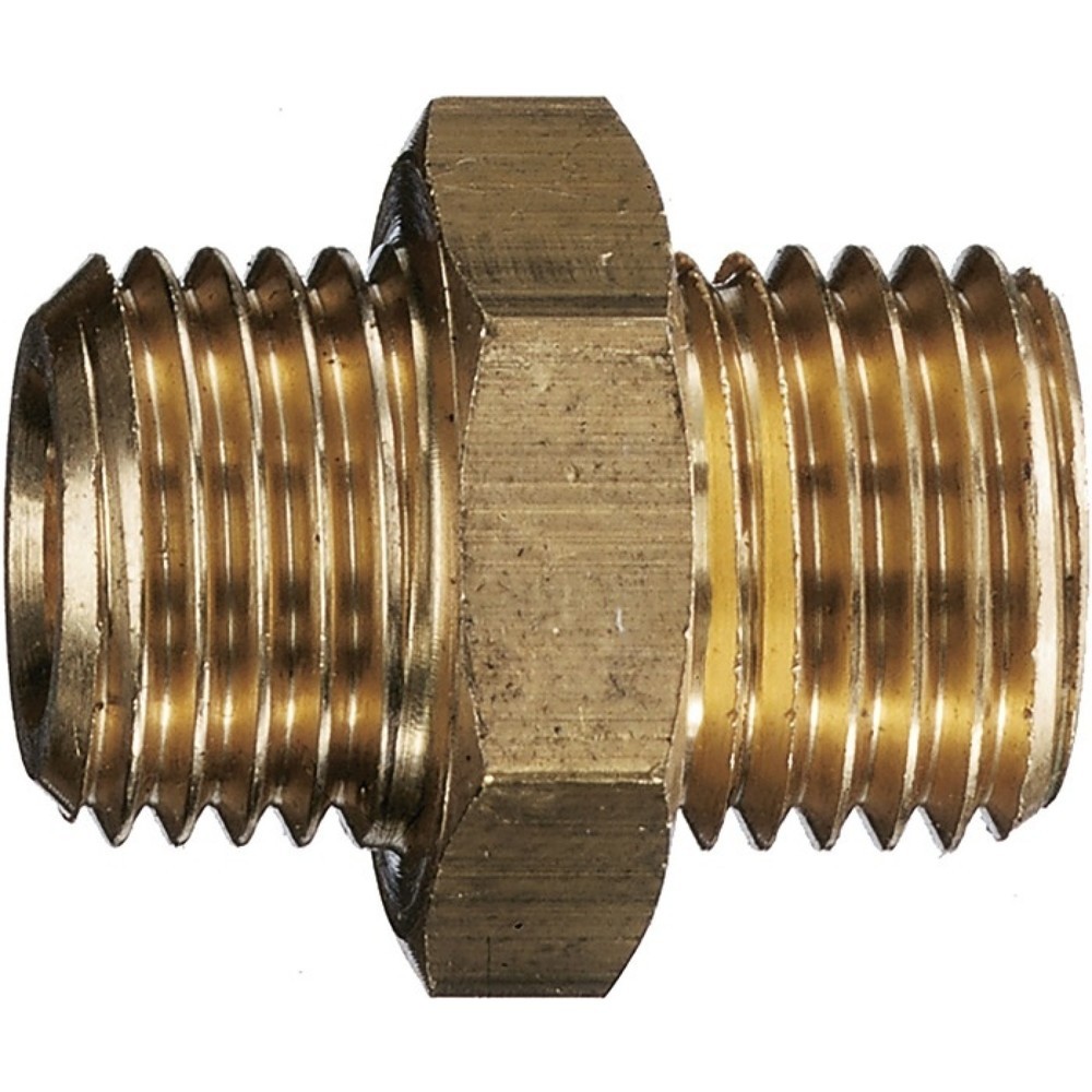 Image of  Einbaulage: beliebigEWO Doppelgewindenippel, Aussengewinde G 1/2 x G 1/2 ″, Messing EWO Doppelgewindenippel, Aussengewinde G 1/2 x G 1/2 ″, Messing