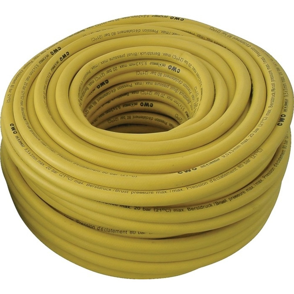 Image of  Aggregatzustand: GasförmigEWO Druckluftschlauch flextrem OilShield, Länge 50 m gelb, Innen-Ø 9,5 mm Aussen-Ø 15,5 mm EWO Druckluftschlauch flextrem OilShield, Länge 50 m gelb, Innen-Ø 9,5 mm Aussen-Ø 15,5 mm