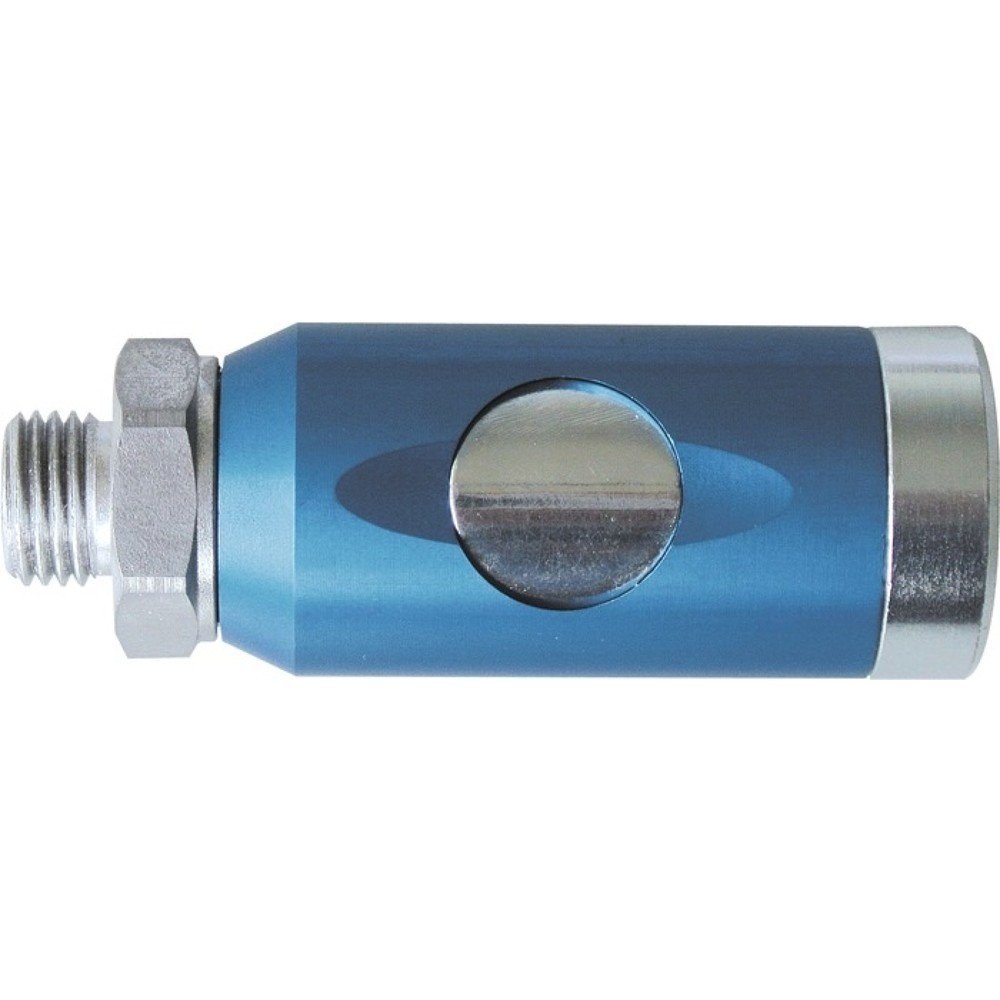 Image of  Durchfluss: 1800 (bei 6 bar Vordruck (p1) / Druckabfall Δp =1 bar)l/minEWO Sicherheitskupplung, Gewinde G 3/8 16,66 mm, DN 7,4, Aussengewinde Stahl verzinkt EWO Sicherheitskupplung, Gewinde G 3/8 16,66 mm, DN 7,4, Aussengewinde Stahl verzinkt