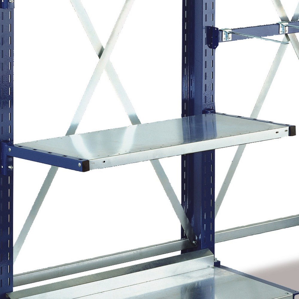 Image of  Inkl. VerschraubungFachboden, verzinkt, für Kragarmregal META, Tiefe 500 mm, TK 100 kg Fachboden, verzinkt, für Kragarmregal META, Tiefe 500 mm, TK 100 kg