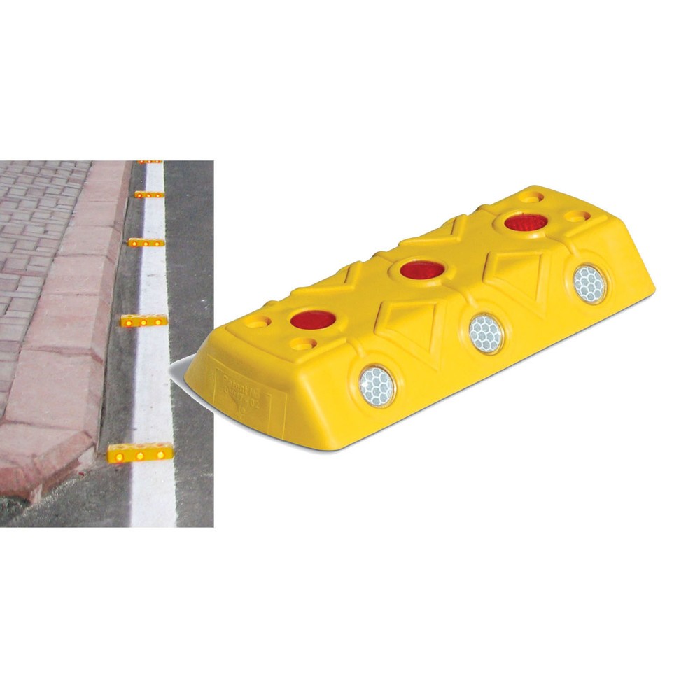 Image of Robuster Markierungsnagel für sichere Fahrbahnkennzeichnung Der Fahrbahnmarkierungsknopf aus Polypropylen (PP) besteht aus robustem Material und eignet sich ideal zur Fahrbahnmarkierung. Mithilfe der integrierten Schraublöcher kann der Fahrbahnmarkierungs