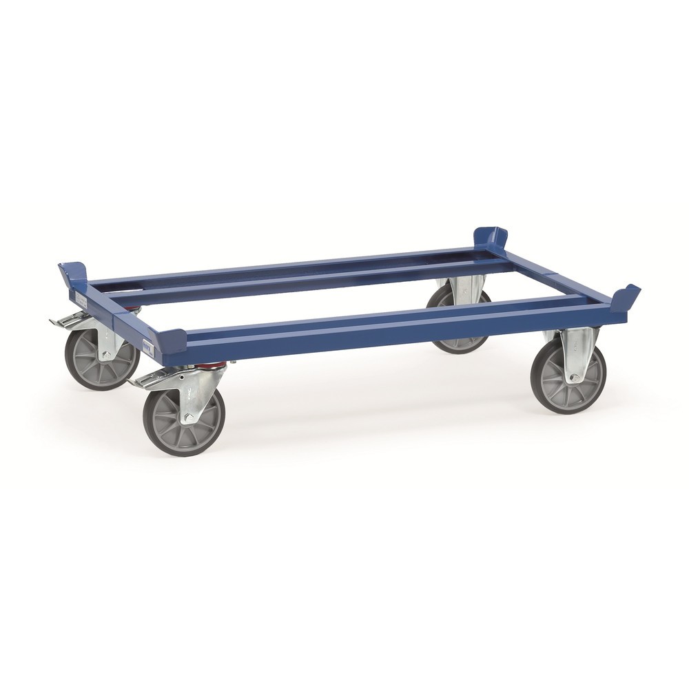 Image of Fahrgestell fetra® mit Fangecken Mit diesem wendigen Logistikroller optimieren Sie die Kommissionierungsabläufe und den Warentransport in Ihrem Betrieb. Positionieren Sie Europaletten und Gitterboxen auf einfache und schnelle Weise am gewünschten Ort. Das