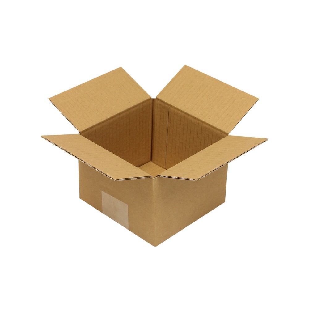 Image of  Individuelle Bedruckung - auch mehrfarbig - möglichFaltkarton 1-wellig, 140 x 140 x 100 mm (Innenmass), Qualität 1.10 Faltkarton 1-wellig, 140 x 140 x 100 mm (Innenmass), Qualität 1.10