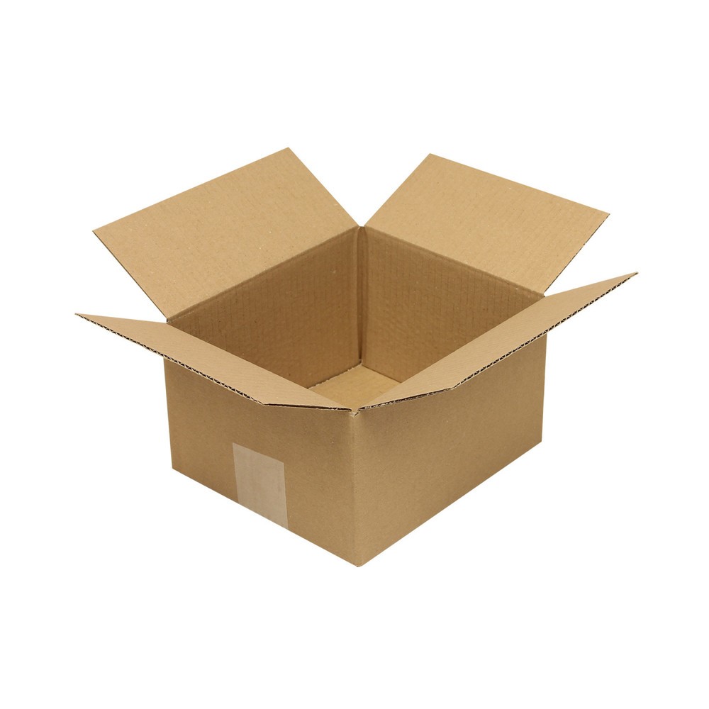 Image of  Individuelle Bedruckung - auch mehrfarbig - möglichFaltkarton 1-wellig, 200 x 200 x 80 mm (Innenmass), Qualität 1.20 B Faltkarton 1-wellig, 200 x 200 x 80 mm (Innenmass), Qualität 1.20 B