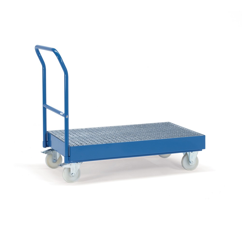 Image of 200-Liter-Fässer oder Kleingebinde sicher und leicht transportieren Der Fass-Transportwagen fetra® dient dem sicheren Transport von 200-Liter-Fässern oder Kleingebinden. Der Transportwagen besteht aus einer fest verschweissten Stahl-Konstruktion, die für 