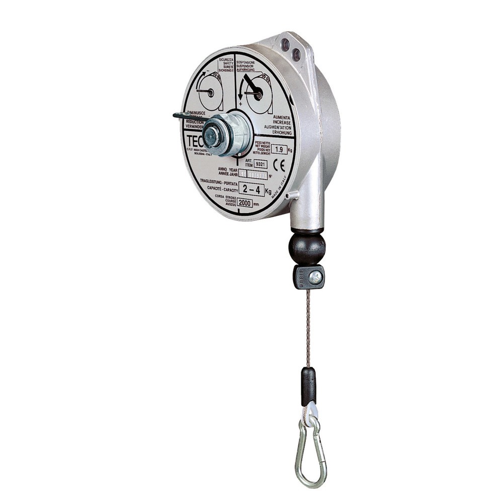 Image of Montagearbeiten leichtgemacht: mit dem bis 2,5 m langen Federzug für EX-Schutzzonen inkl. Qualitätsfedern „Made in Germany“ 0,4 bis 14 kg Gewicht trägt dieser ATEX-zertifizierte Rückholer und erlaubt Ihnen so ein sicheres kräfteschonendes Arbeiten mit Wer