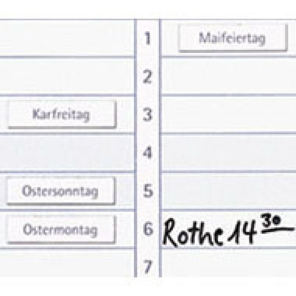 Image of  Passen optimal in die vorgefertigten KalenderrasterFeiertagsschilder für Jahreskalender FRANKEN JetKalender Feiertagsschilder für Jahreskalender FRANKEN JetKalender