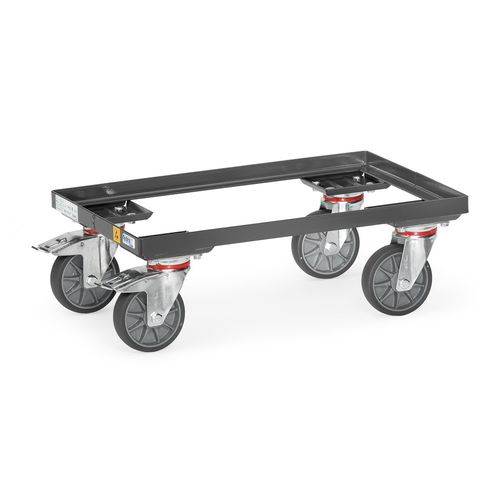 Image of Leitfähiger Logistikwagen zum Transportieren von empfindlicher Elektronik in Eurokästen Sensible elektronische Teile sind anfällig und müssen besonders geschützt werden. Der fetra® ESD-Eurokasten-Roller sichert diese Bauteile durch seine leitfähigen Mater