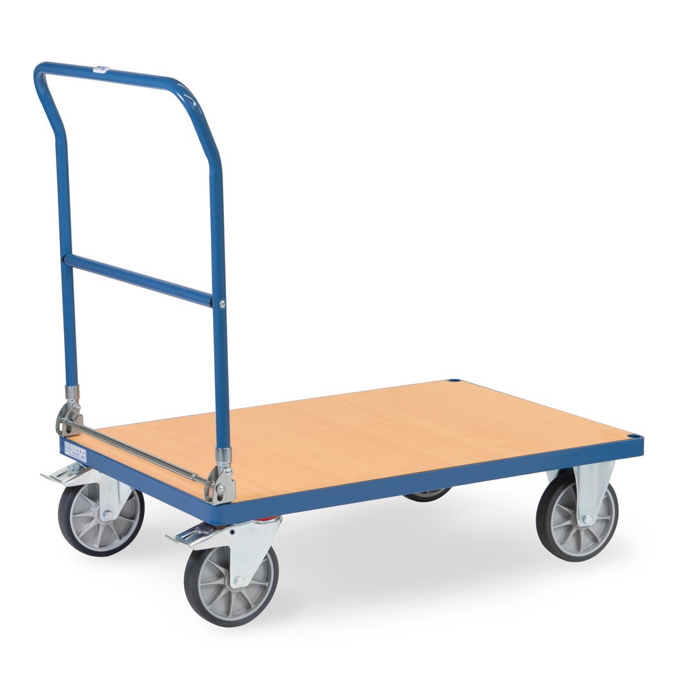 Image of fetra® Plattformwagen – klappbar für platzsparenden, mobilen Einsatz Wenig Platzbedarf – viele Einsatzmöglichkeiten: Der fetra® Plattformwagen lässt sich platzsparend mitführen und flexibel bei Transporten von Waren, Kartons, Werkstücken und Geräten einse