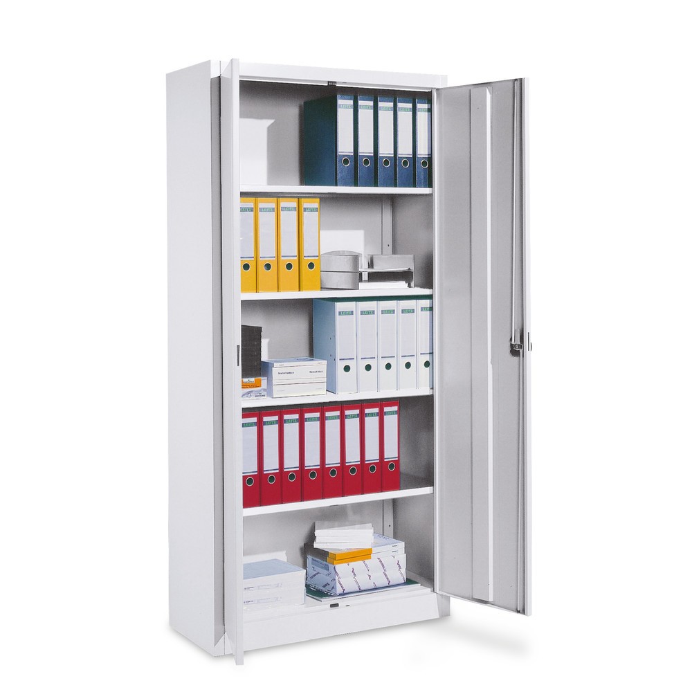 Image of Für Zuverlässigkeit in jedem Einsatzgebiet – der Flügeltürschrank aus Stahlblech Dieser Schrank erleichtert Ihnen die Arbeitsprozesse im Betrieb. Die Fachböden aus Stahlblech lassen sich bei diesem Flügeltürschrank ganz nach Ihrem Belieben variabel einhän