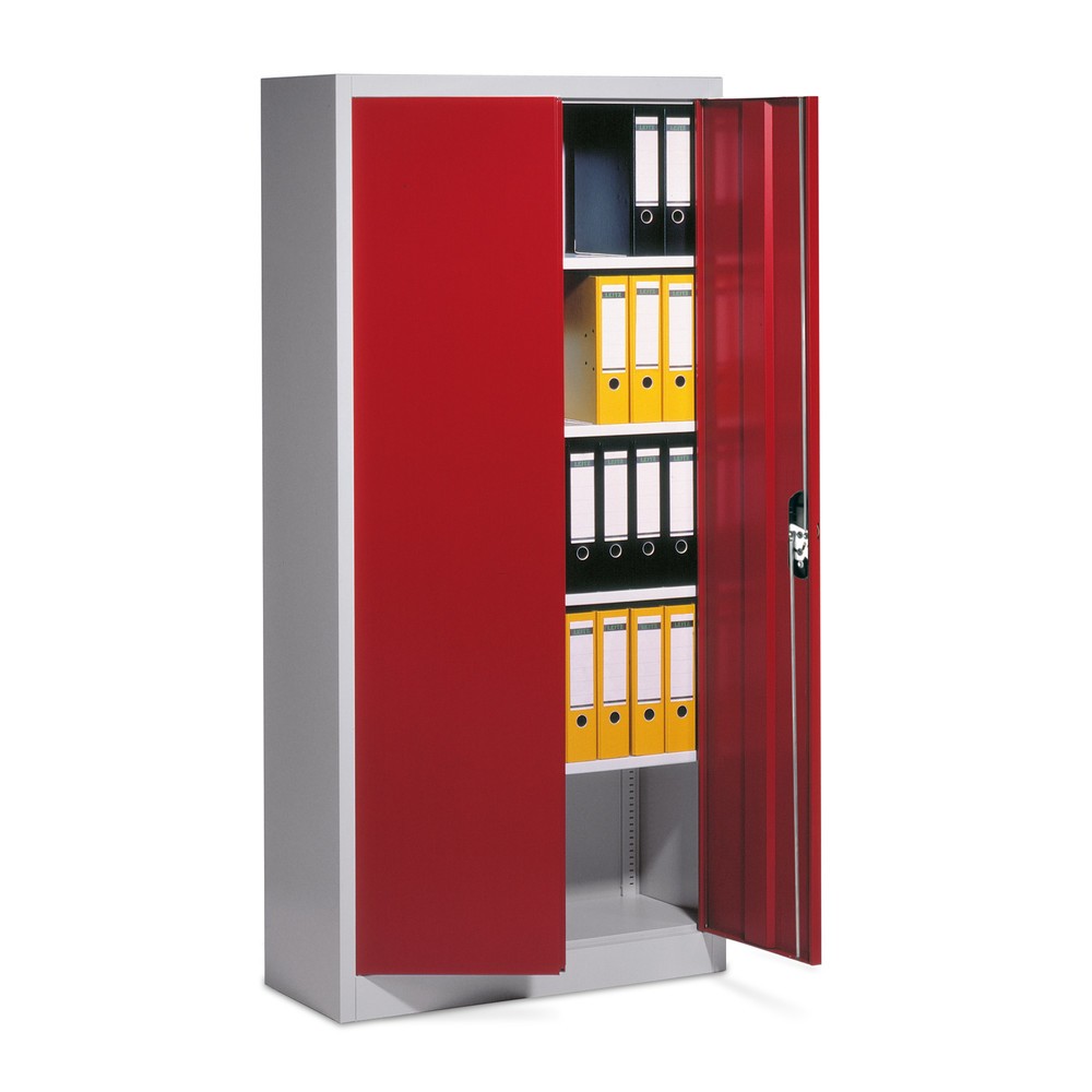 Image of Diese Flügeltürenschränke sorgen für mehr Komfort, Effektivität und Farbe im Büro Mit einem Büromöbel wie diesem Aktenschrank erleichtern Sie sich die täglichen Büroarbeiten. Er lässt sich schnell und einfach an Ihre jeweiligen Gegebenheiten anpassen. Ste