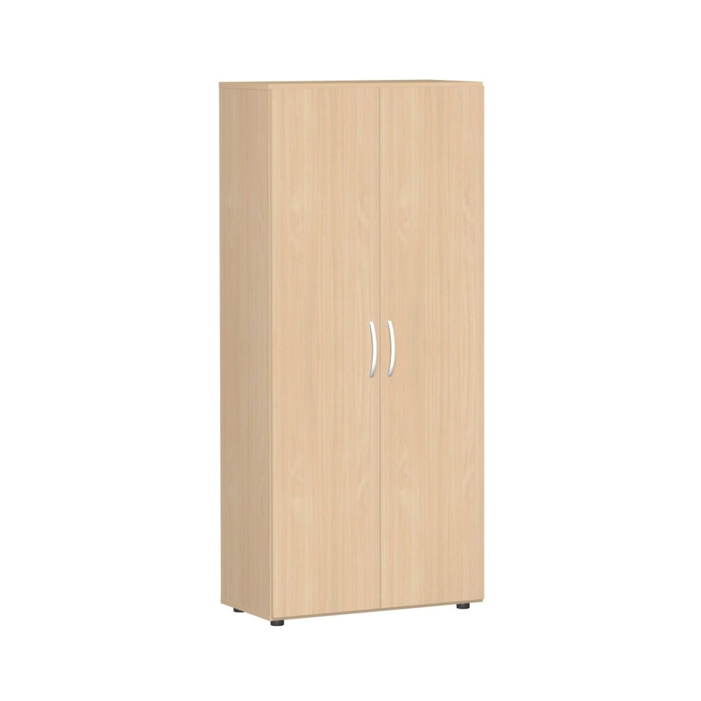 Image of  Masse H x B x T mm: 2160 x 400 x 420; Rückwand Stärke mm: 3; Einlegeböden verstellbar im Rasten von mm: 32; Farbe: LichtgrauFlügeltürschrank Lissabon, 5 OH, Breite 800 mm, Buche Flügeltürschrank Lissabon, 5 OH, Breite 800 mm, Buche