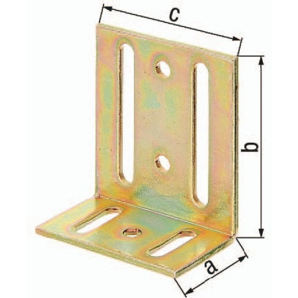 Image of  Mass b: 77mmGAH Verstellwinkel, Stärke 3 mm Stahl roh, Länge 40 x 77 mm Breite 65 mm, verzinkt GAH Verstellwinkel, Stärke 3 mm Stahl roh, Länge 40 x 77 mm Breite 65 mm, verzinkt