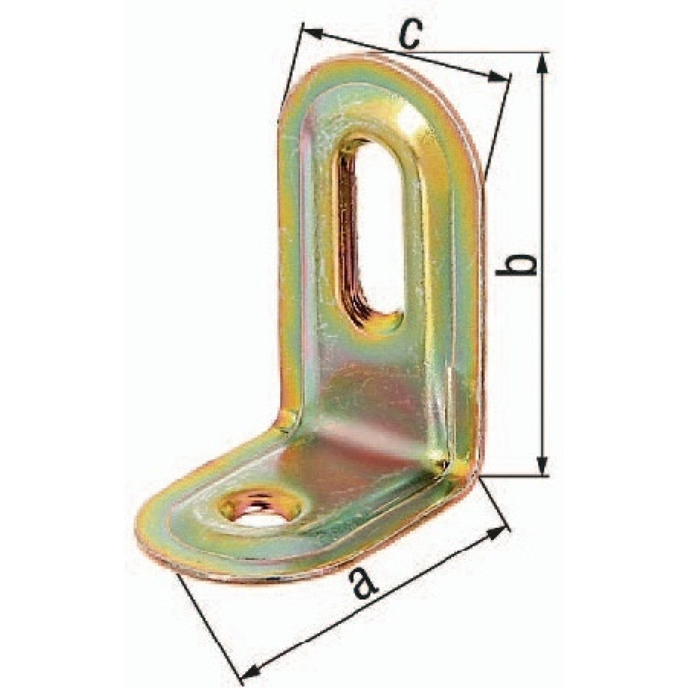 Image of  Mass b: 40mmGAH Verstellwinkel, Stärke 1 mm Stahl roh, Länge 28 x 40 mm Breite 22 mm, verzinkt GAH Verstellwinkel, Stärke 1 mm Stahl roh, Länge 28 x 40 mm Breite 22 mm, verzinkt