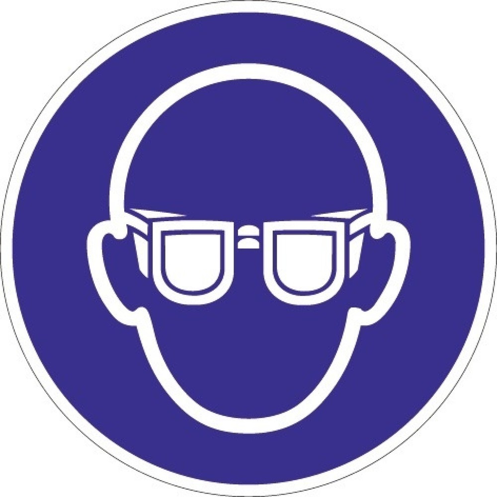 Image of  Augenschutz benutzenGebotszeichen ASR A1.3/DIN EN ISO 7010, Folie, Augenschutz benutzen Gebotszeichen ASR A1.3/DIN EN ISO 7010, Folie, Augenschutz benutzen
