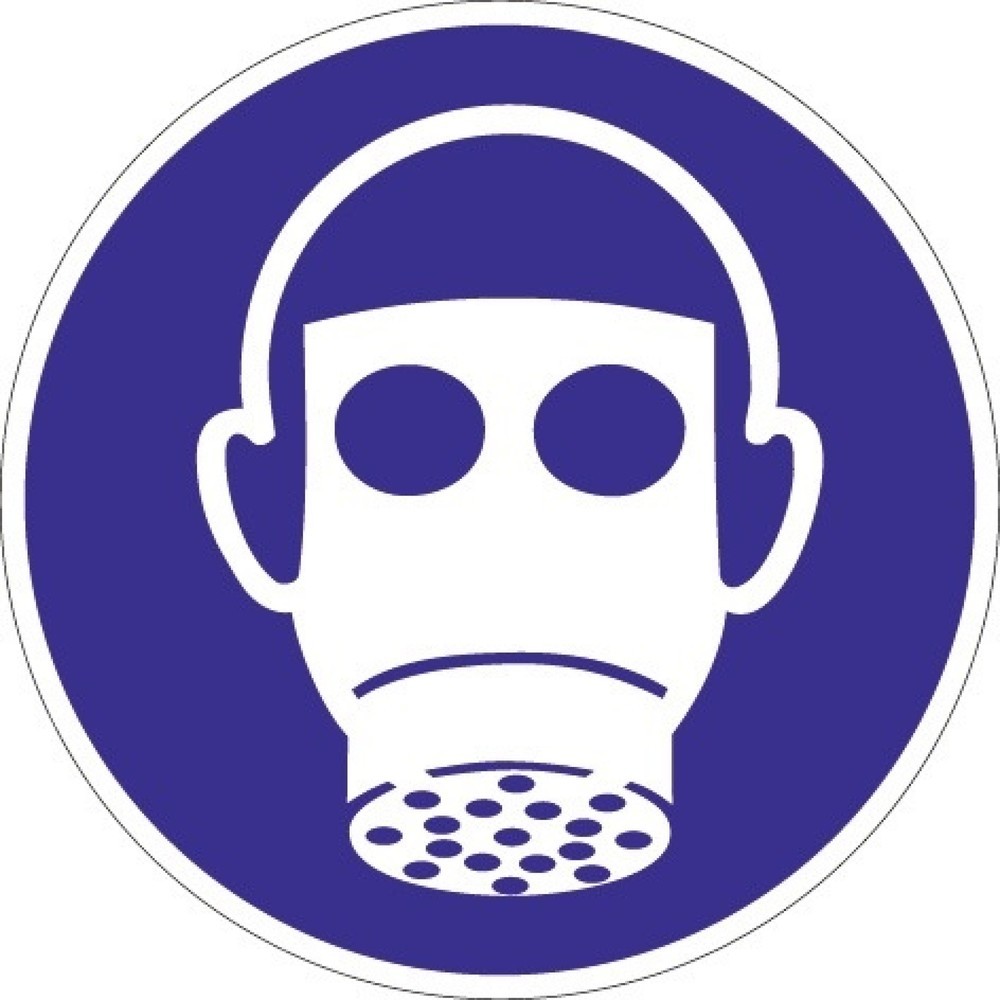 Image of  Atemschutz benutzenGebotszeichen ASR A1.3/DIN EN ISO 7010, Kunststoff, Atemschutz benutzen Gebotszeichen ASR A1.3/DIN EN ISO 7010, Kunststoff, Atemschutz benutzen