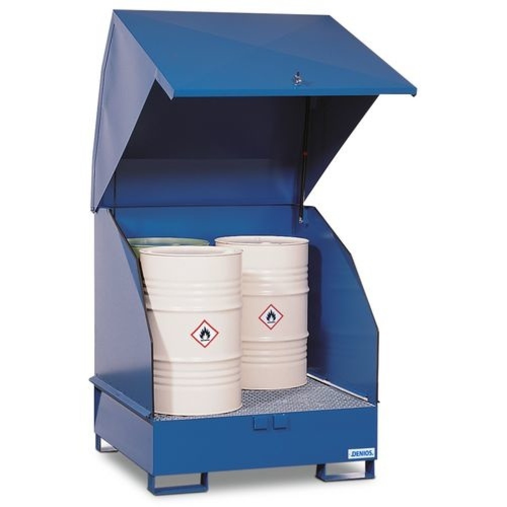 Image of Entzündbare und gewässergefährdende Flüssigkeiten gesetzeskonform lagern: in der Gefahrstoff-Station GST-KS Bei der Aufbewahrung von aggressiven Chemikalien auf Sicherheit setzen: mit dem Gefahrstofflager GST-KS, zugelassen nach Bauregelliste A, Teil 1 de