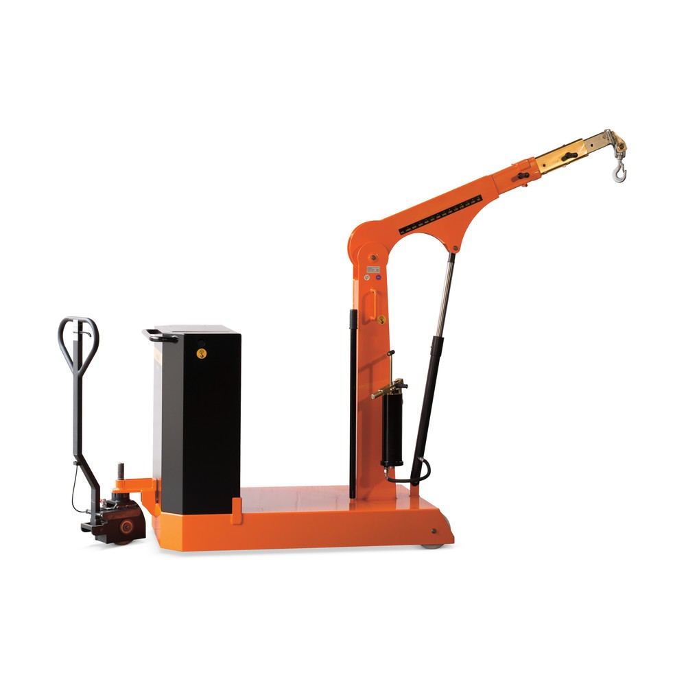 Image of Mobiler Gegengewichtskran für den häufigen Gebrauch Beschleunigen Sie die Arbeitsprozesse in Ihrem Betrieb, indem Sie den Transport schwerer Lasten mit einem mobilen Werkstattkran erleichtern. Dieser Industriekran mit bis zu 1.000 kg Tragkraft ist so einf