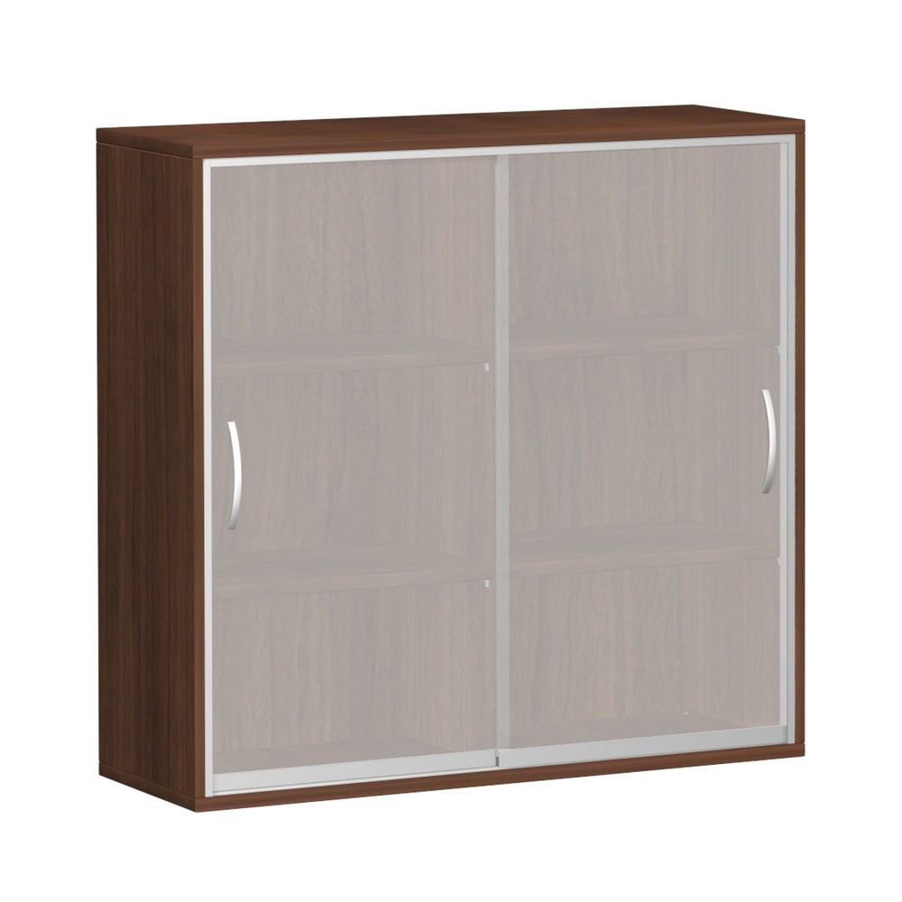 Image of Der Glasschiebetürschrank PROFI ist funktional und belastbar Für Büro und Werkstatt: Lagern Sie Unterlagen und Bücher übersichtlich in diesem Aktenschrank mit Glastür. Sie erhalten den Schrank in einem attraktiven Dekor nach Wunsch. Der Korpus des Bürosch