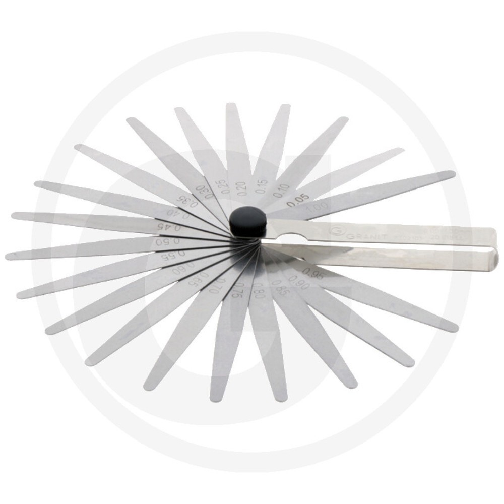 Image of  Messbereich: 0,05 - 1,00 mmGRANIT BLACK EDITION Fühlerlehre, Messbereich 0,05-1,00 mm, 20 Blatt GRANIT BLACK EDITION Fühlerlehre, Messbereich 0,05-1,00 mm, 20 Blatt