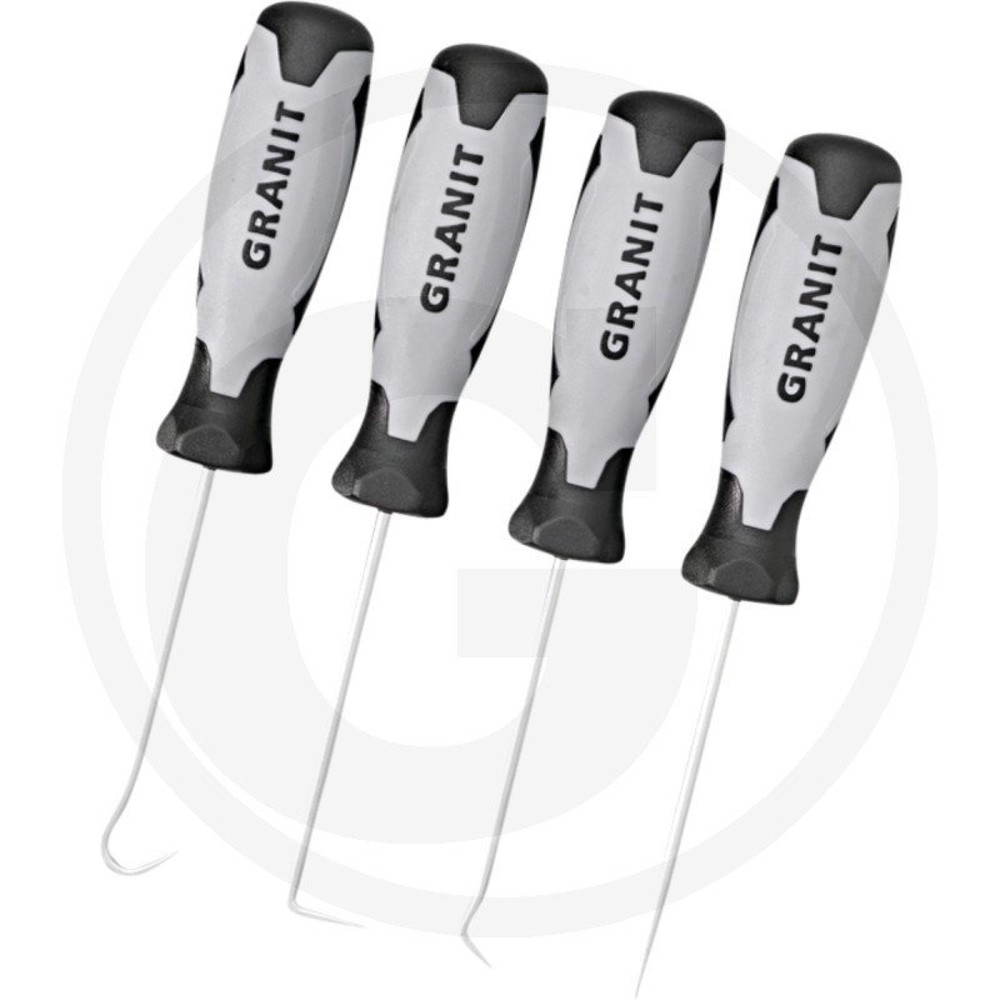 Image of  Hakenwerkzeug-Satz optional als kurze oder lange Ausführung erhältlichGRANIT BLACK EDITION Hakenwerkzeug-Satz kurz, 4-tlg. GRANIT BLACK EDITION Hakenwerkzeug-Satz kurz, 4-tlg.