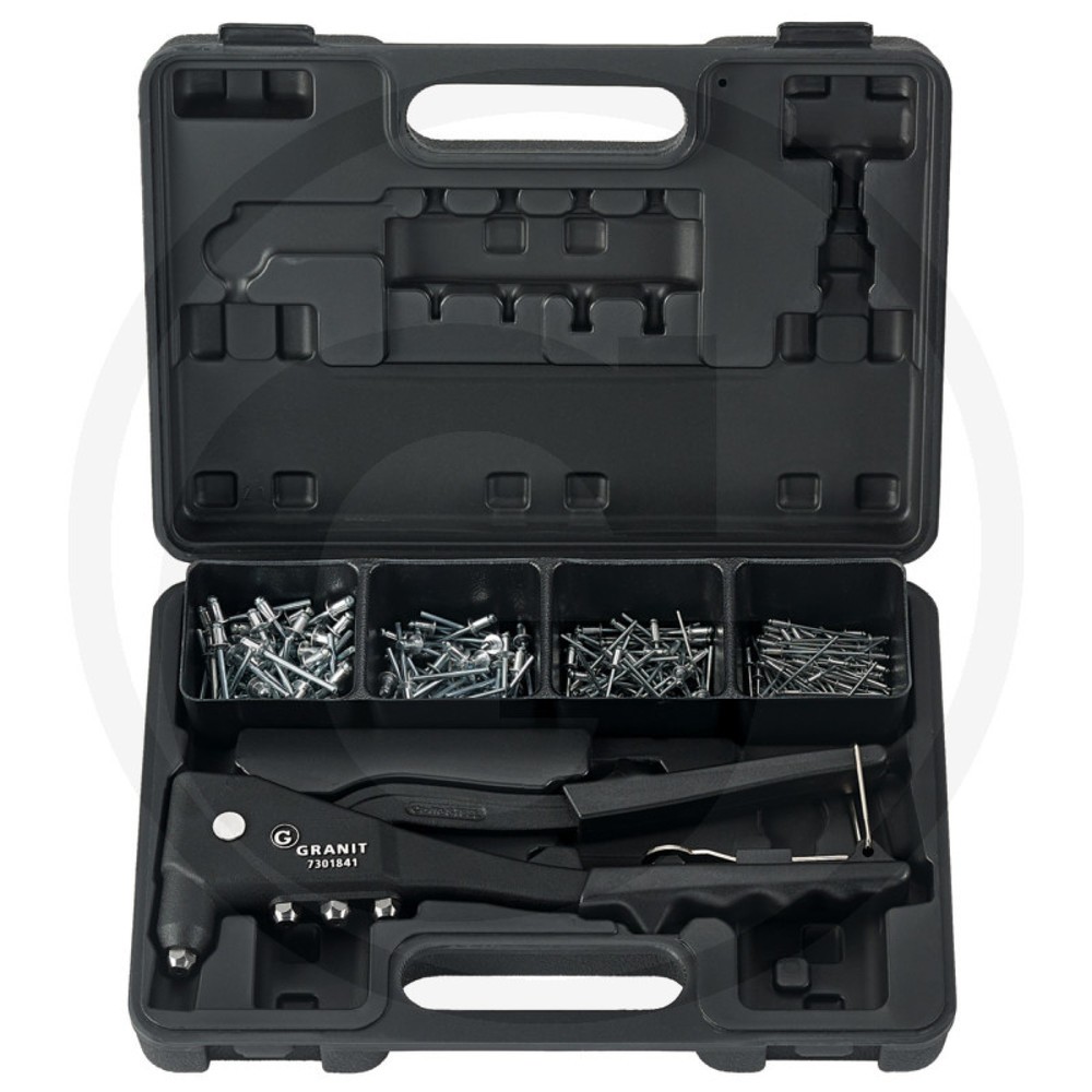 Image of  Im stabilen Kunststoff-KofferGRANIT BLACK EDITION Handnietzangen-Satz, 205-tlg., inkl. Koffer GRANIT BLACK EDITION Handnietzangen-Satz, 205-tlg., inkl. Koffer