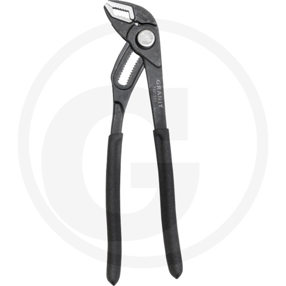 Image of  Hohe VerschleissfestigkeitGRANIT BLACK EDITION Wasserpumpenzange, Schnellverstellung, Länge 250 mm GRANIT BLACK EDITION Wasserpumpenzange, Schnellverstellung, Länge 250 mm