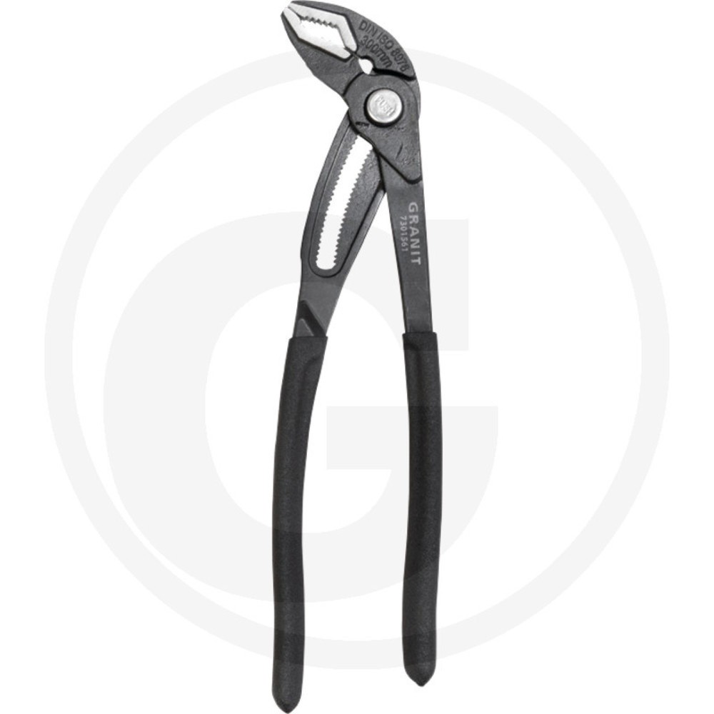 Image of  Hohe VerschleissfestigkeitGRANIT BLACK EDITION Wasserpumpenzange, Schnellverstellung, Länge 300 mm GRANIT BLACK EDITION Wasserpumpenzange, Schnellverstellung, Länge 300 mm